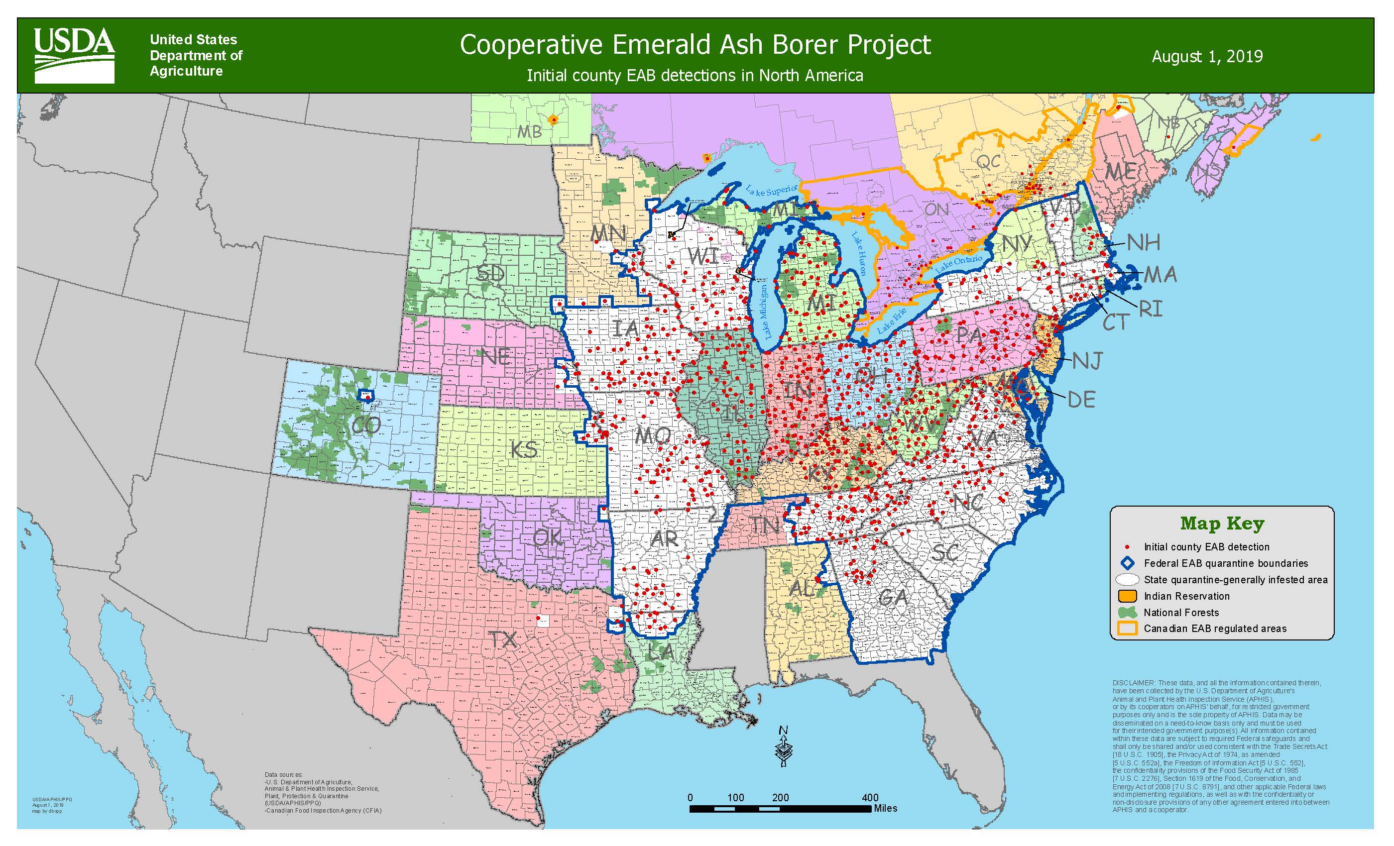 emerald ash borer map