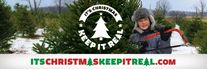 he Christmas Tree Promotion Board offers free publicity materials like this one for growers to use during the holiday season.  Photo courtesy of Christmas Tree Promotion Board